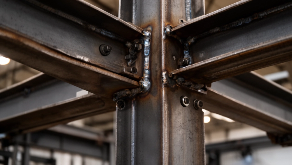 Połączenie kratownicy ze słupem