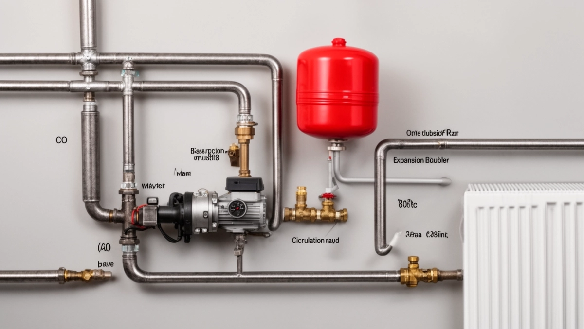 schemat instalacji co w układzie zamkniętym