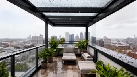 Zadaszenie balkonu na ostatnim piętrze